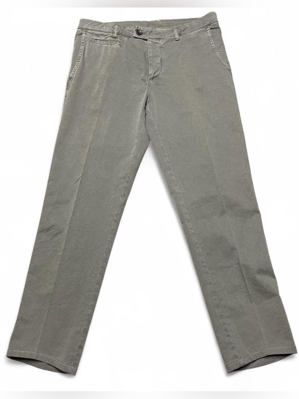 Cavalleria Toscana Men Chino Pants Beige 34x30 Made in Italy Button Fly